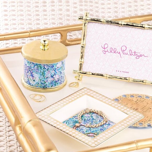 Lilly Pulitzer Soleil It On Me Ring Holder With Lid - Picture 8 of 9